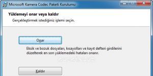 Microsoft Fotoraf Makinesi Codec Paketi indir