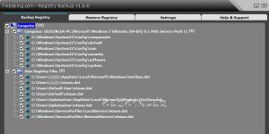Tweaking.com - Registry Backup indir